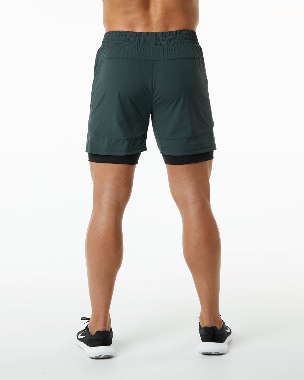 Alphalete Compression Doublée Woven Course Corta Vert Homme | ASR-89683437