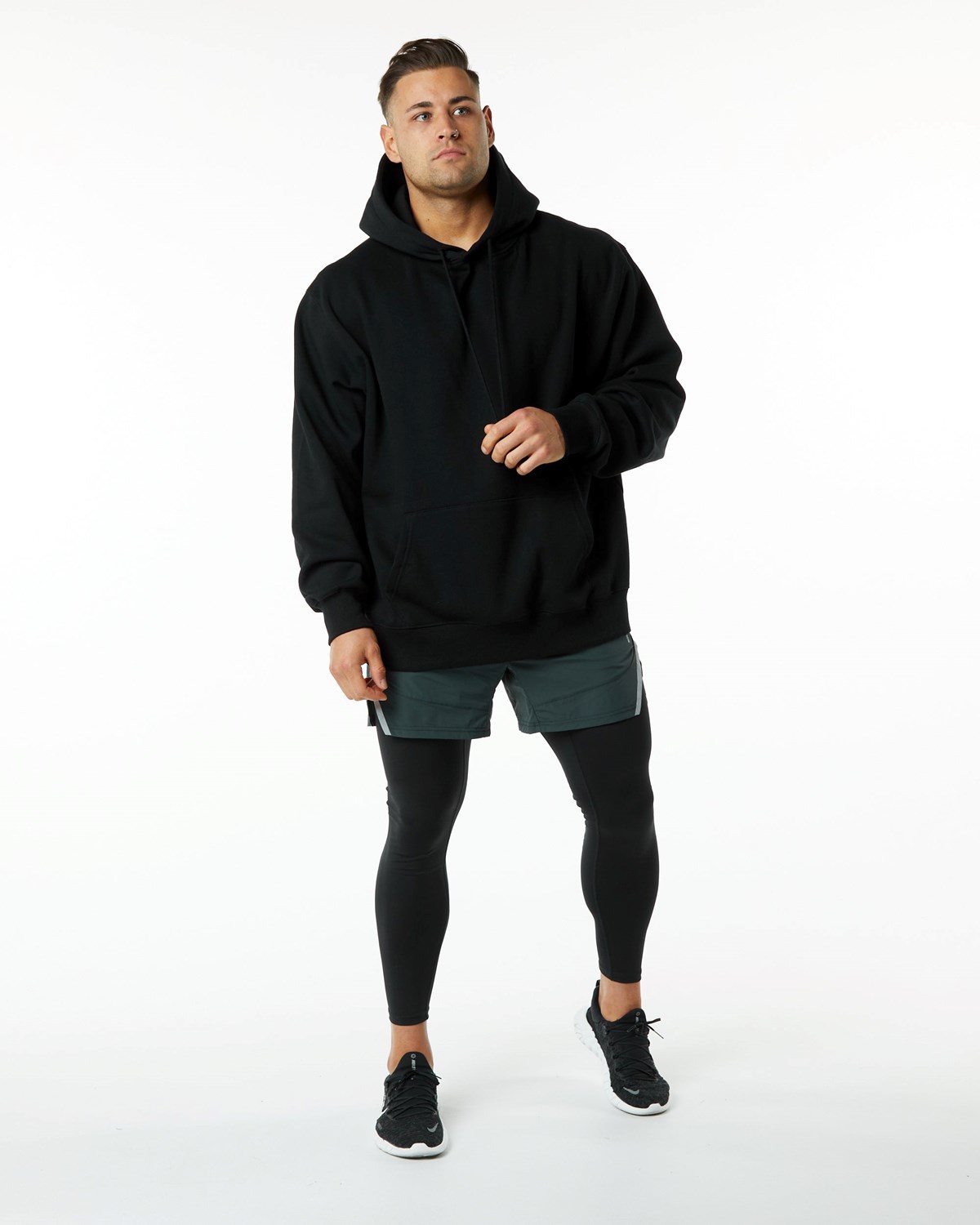 Alphalete Compression Doublée Woven Course Corta Vert Homme | QAD-27353608