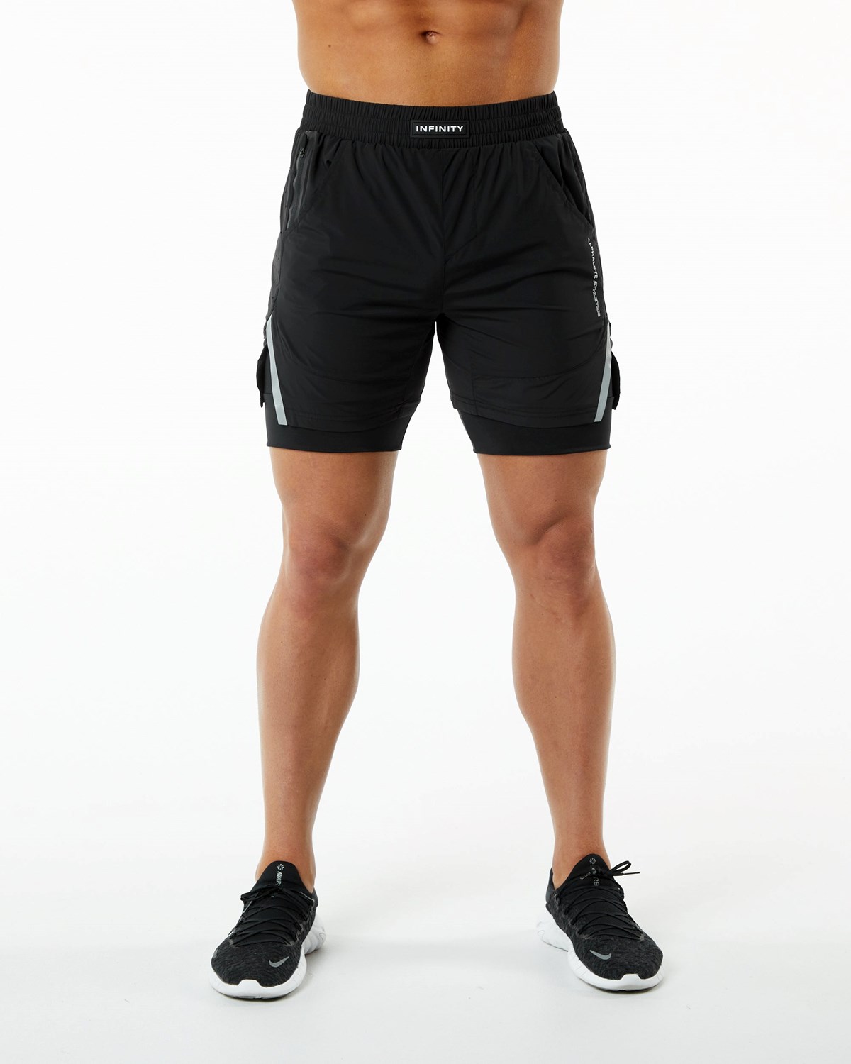 Alphalete Compression Doublée Woven Course Corta Noir Homme | LPB-52203693