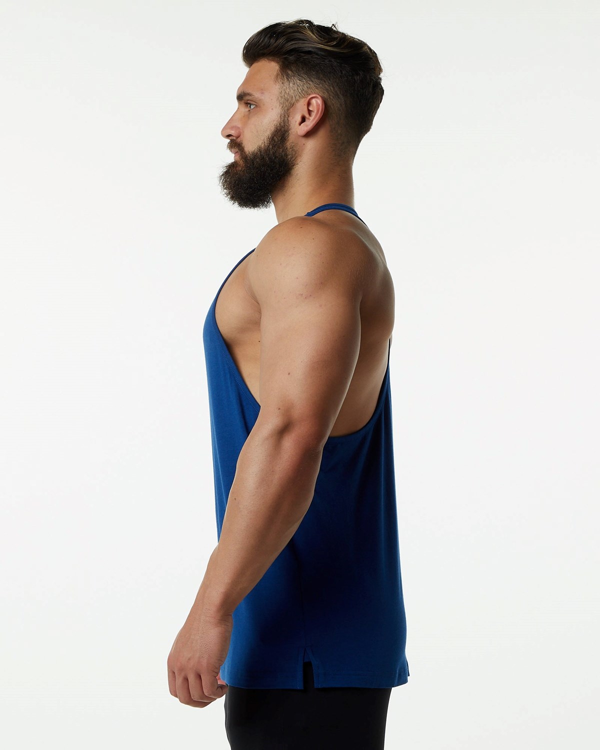 Alphalete Fitted Premium Stringer Bleu Homme | VTT-75012746