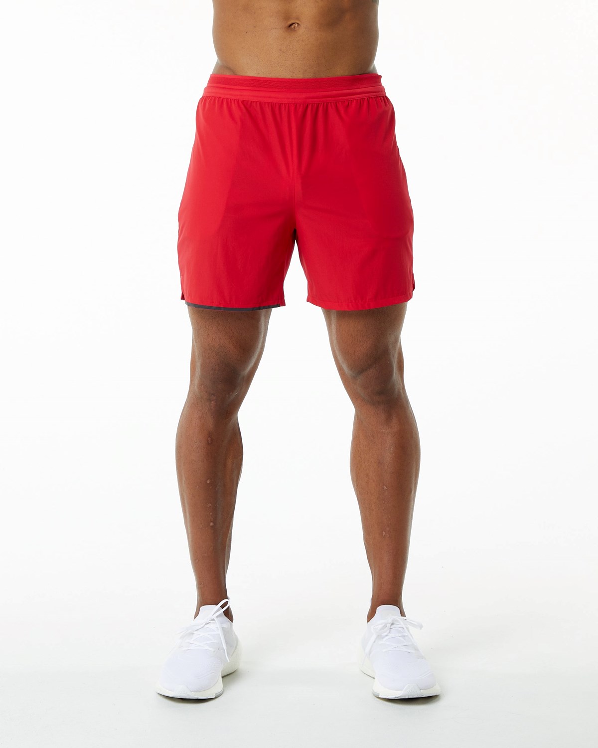 Alphalete Woven Course Corta Rouge Homme | POK-35103076