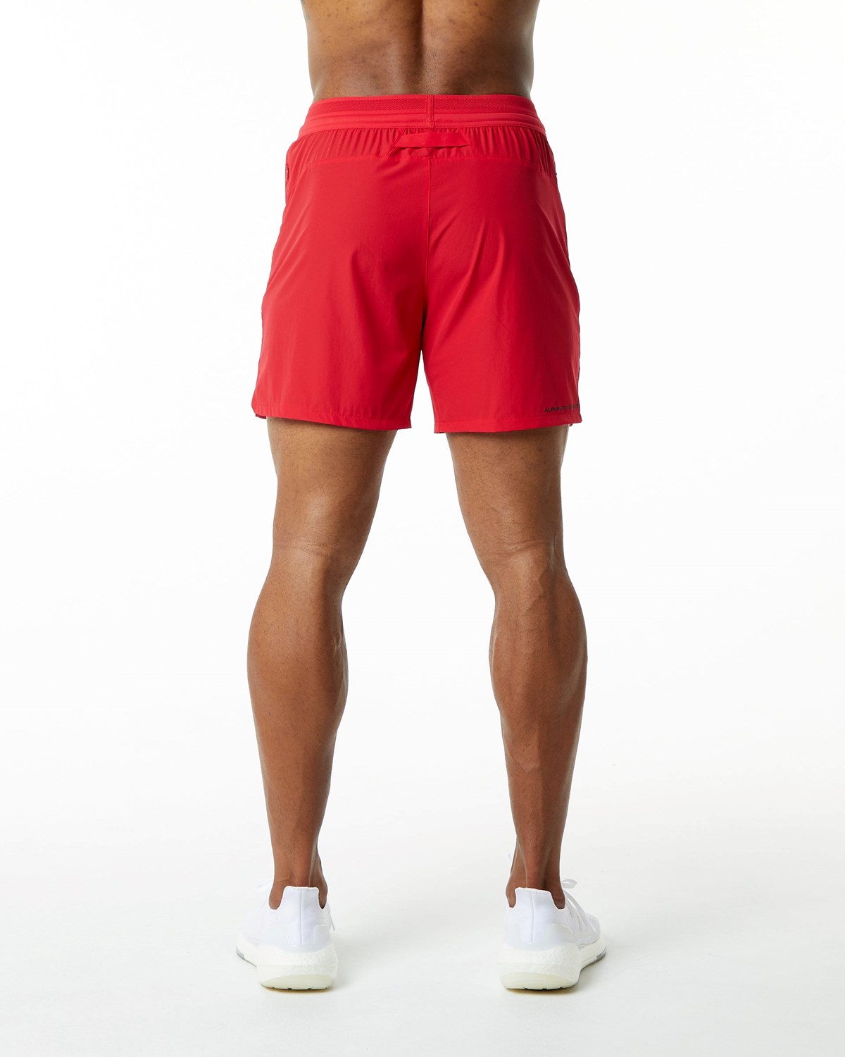 Alphalete Woven Course Corta Rouge Homme | POK-35103076