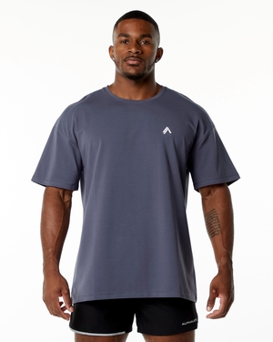 Alphalete Drop Shoulder Tee Violette Homme | ALD-05659118