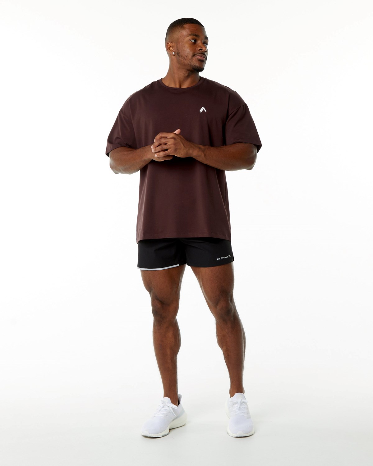 Alphalete Drop Shoulder Tee Bordeaux Homme | ZSV-84402456