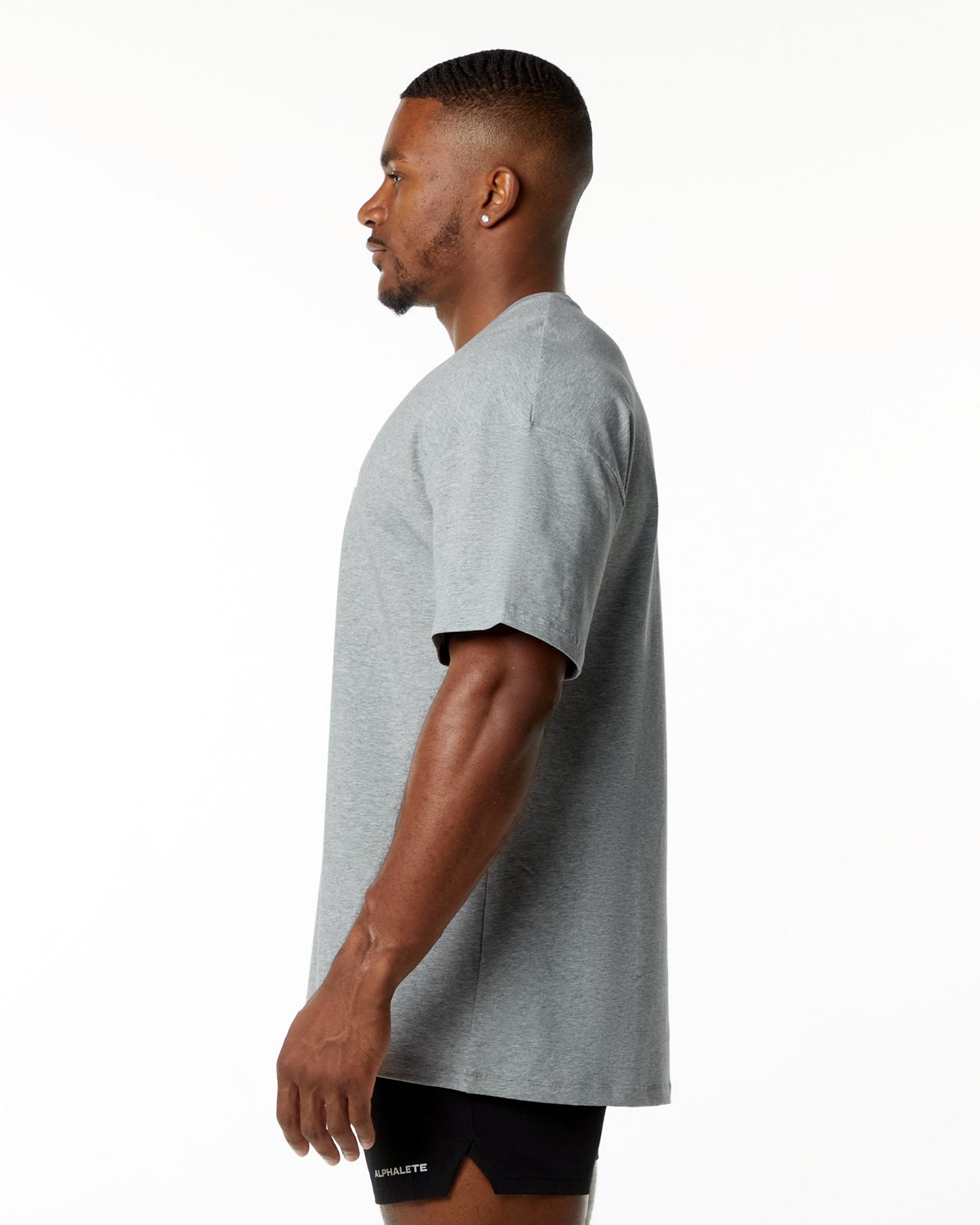 Alphalete Drop Shoulder Tee Grise Homme | TOT-98558456