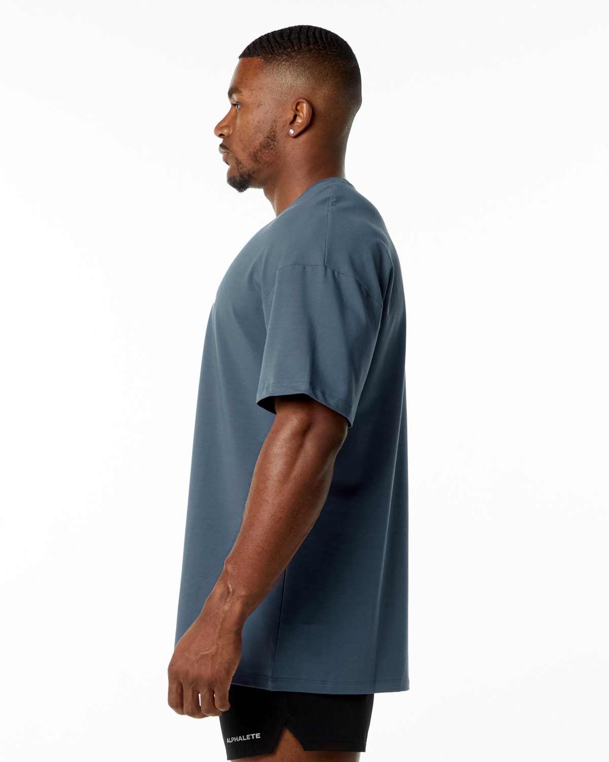 Alphalete Drop Shoulder Tee Bleu Homme | PKX-93448379