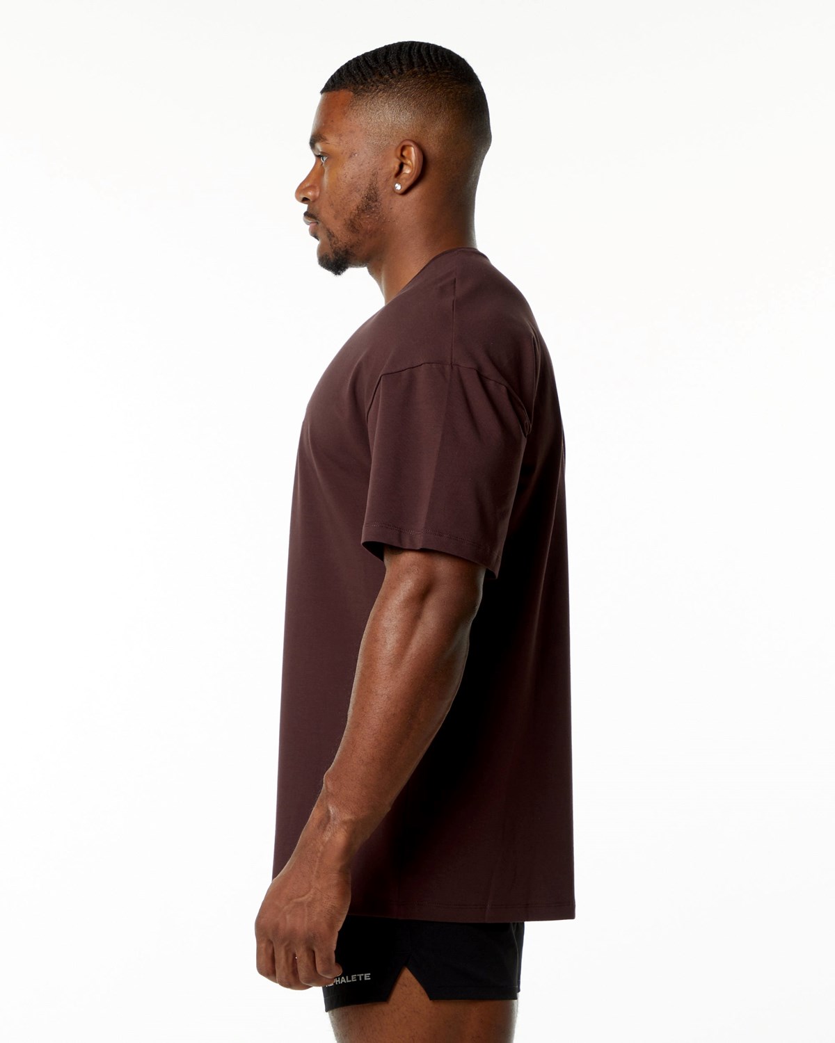 Alphalete Drop Shoulder Tee Bordeaux Homme | ZSV-84402456