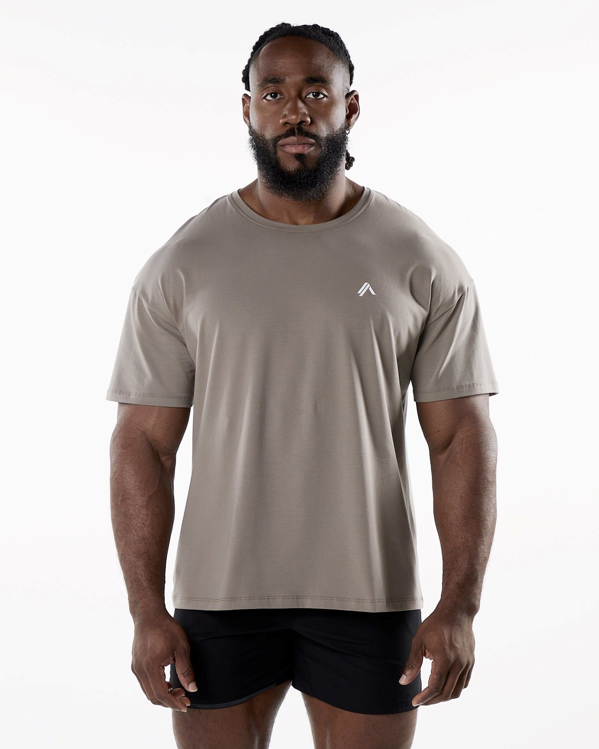 Alphalete Drop Shoulder Tee Cedar Homme | OBC-19914273