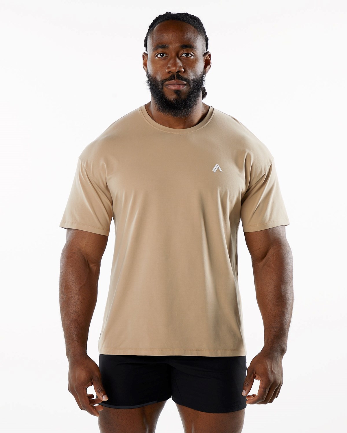 Alphalete Drop Shoulder Tee Taupe Homme | KIU-41399717