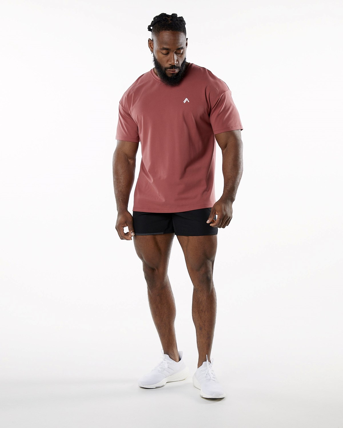 Alphalete Drop Shoulder Tee Gingerbread Homme | TVY-83497762