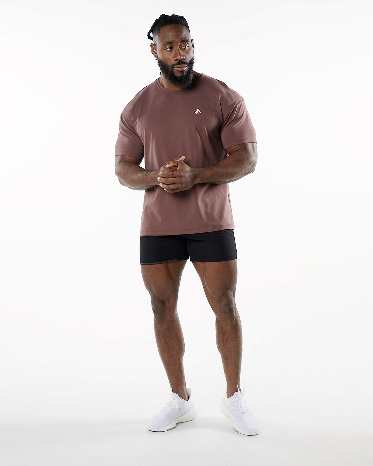 Alphalete Drop Shoulder Tee Merlot Homme | MOW-98922652