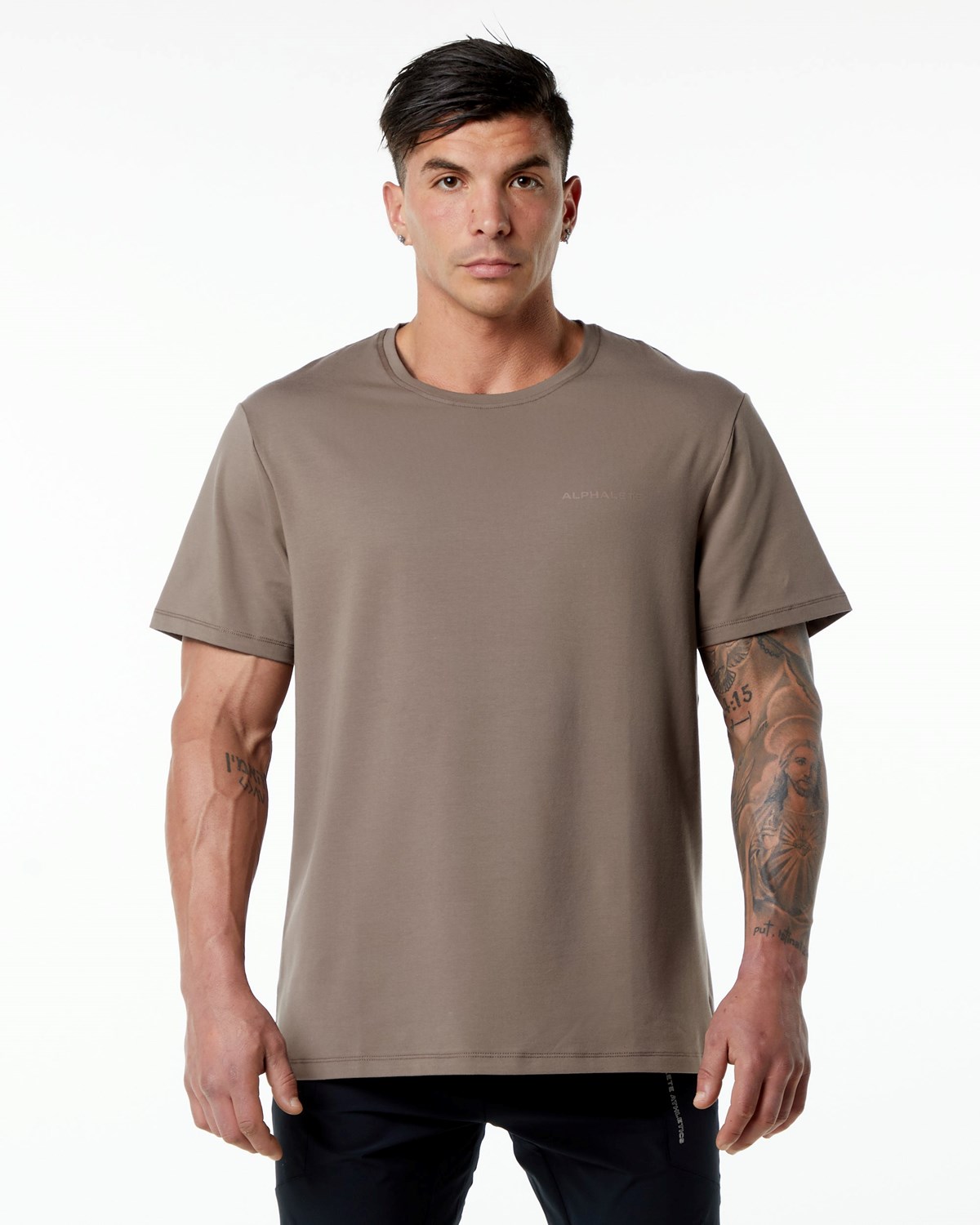 Alphalete Set-In Sleeve Tee Mocha Homme | UCL-32142489