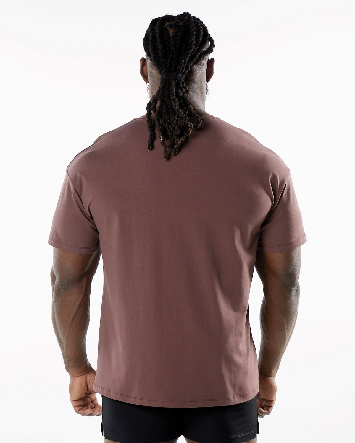 Alphalete Drop Shoulder Tee Merlot Homme | MOW-98922652