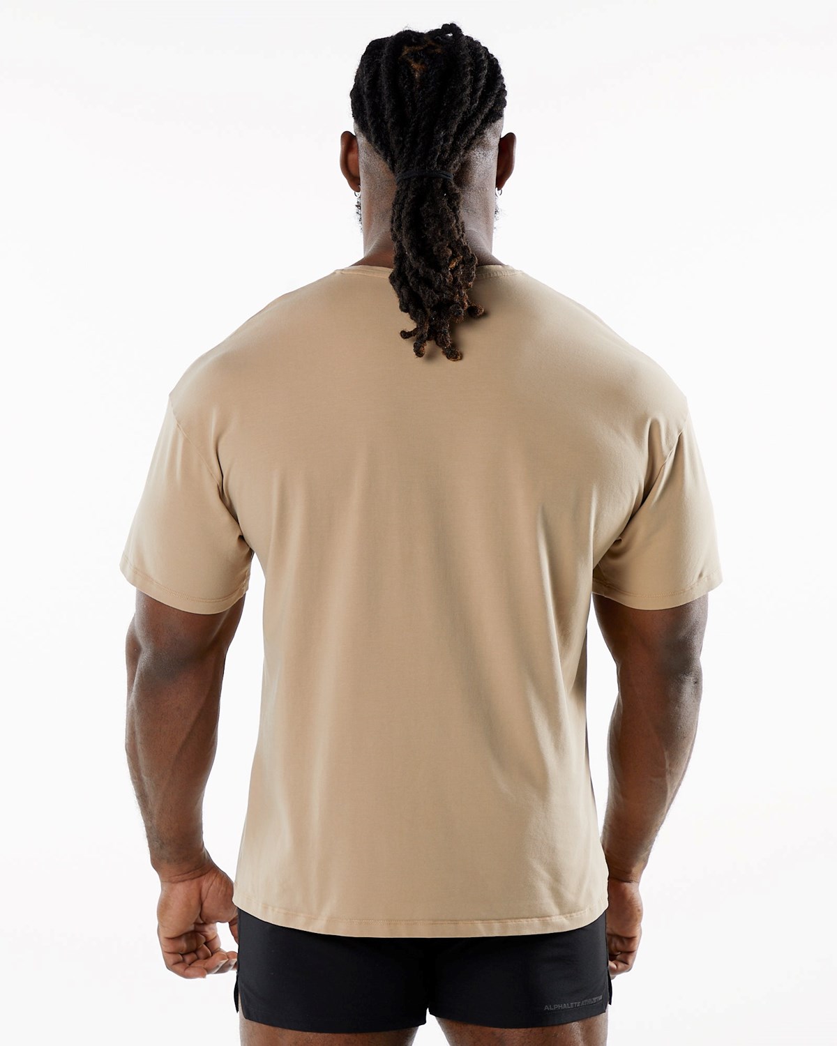 Alphalete Drop Shoulder Tee Taupe Homme | KIU-41399717