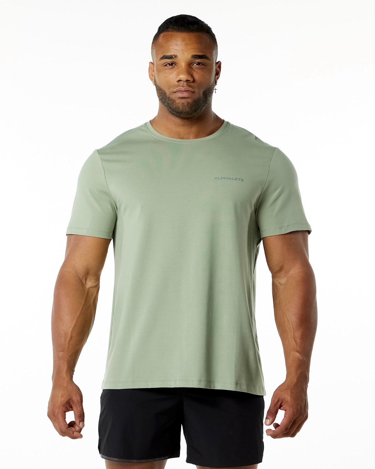 Alphalete Relaxed Fit Tee Sage Homme | WDI-21797838