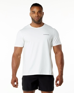 Alphalete Relaxed Fit Tee Blanche Homme | MMQ-10081972