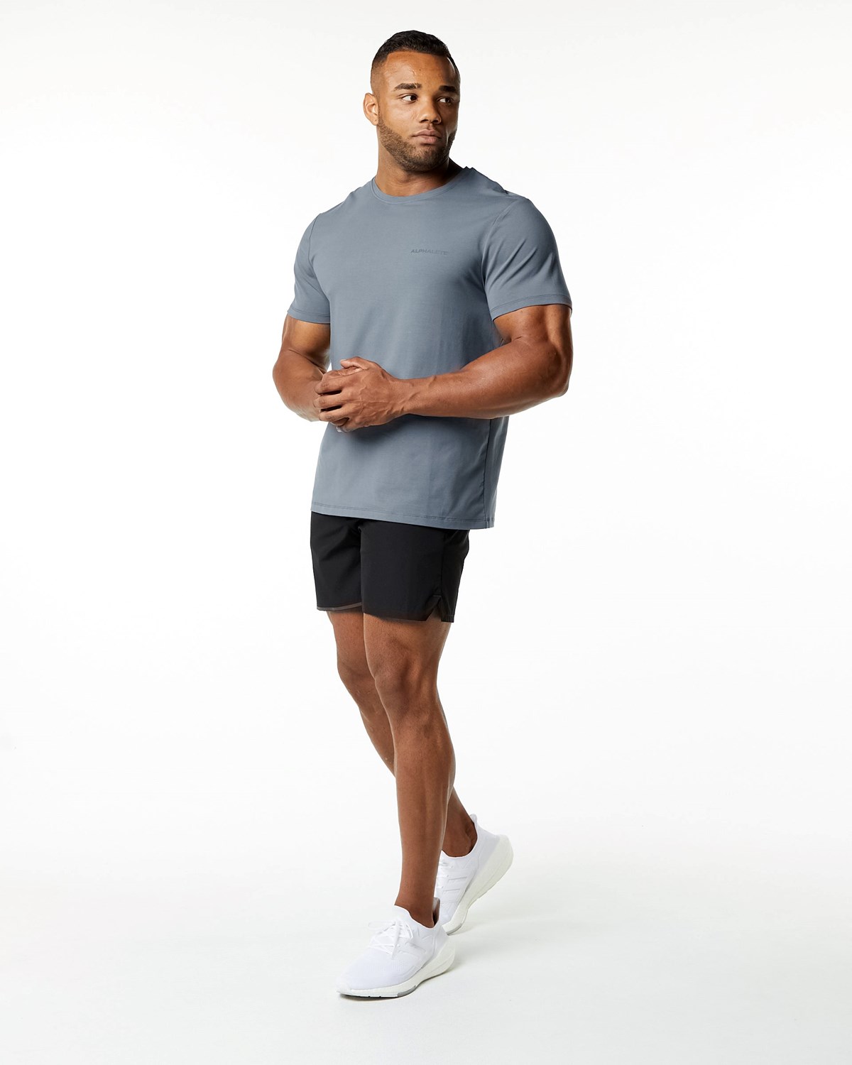 Alphalete Relaxed Fit Tee Carbon Homme | ILA-29616349