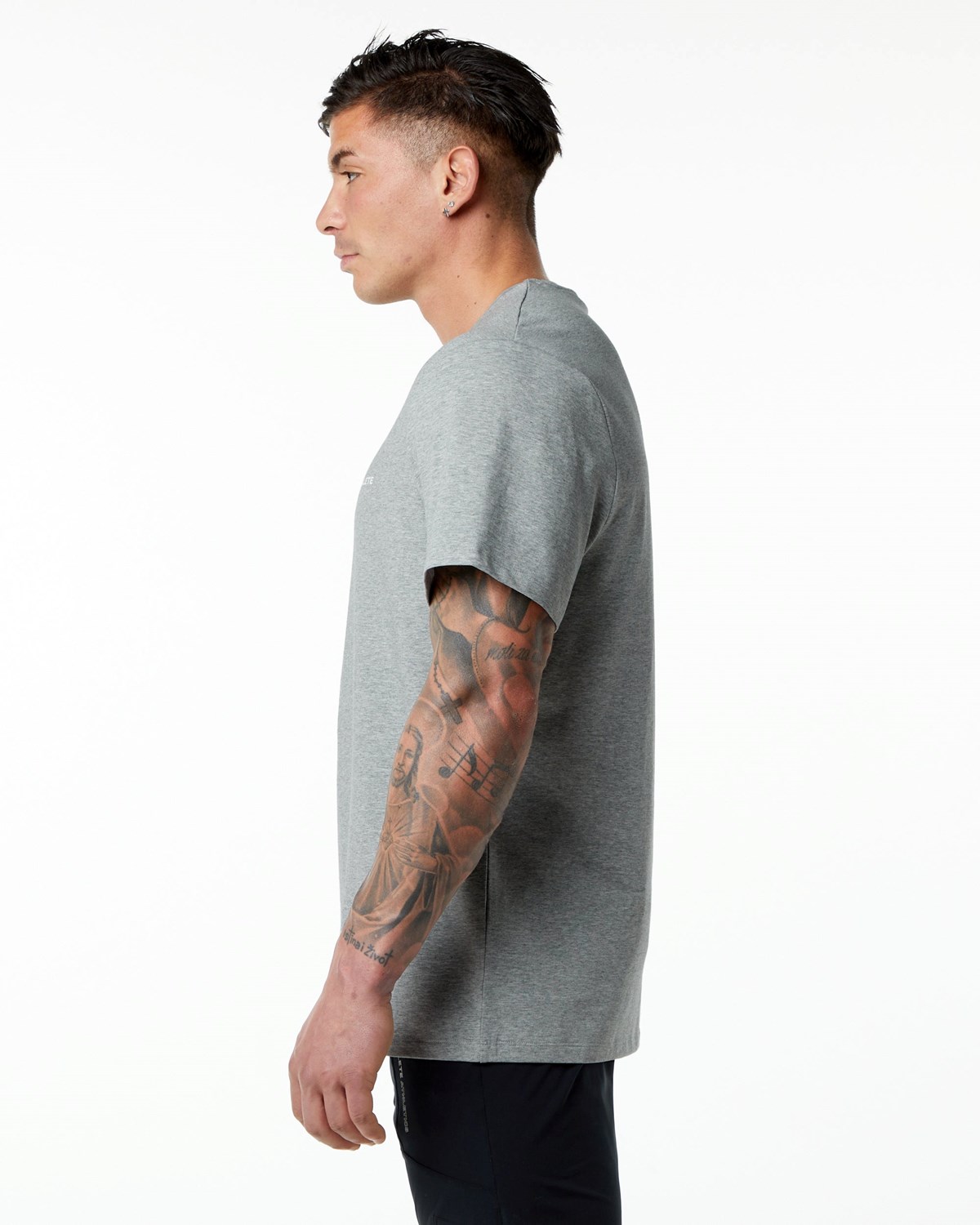 Alphalete Set-In Sleeve Tee Grise Homme | BRZ-78742577