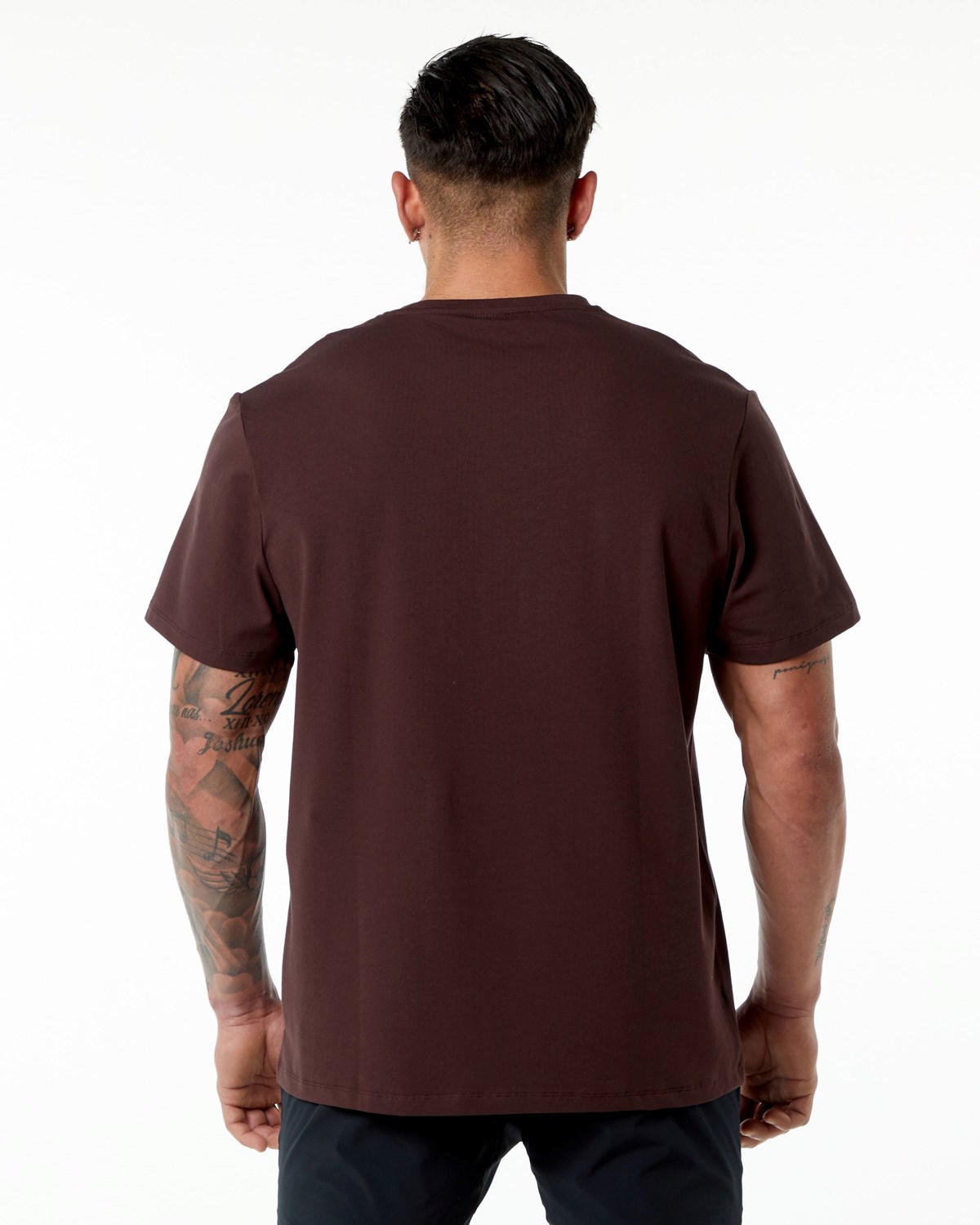 Alphalete Set-In Sleeve Tee Bordeaux Homme | FSU-20960568