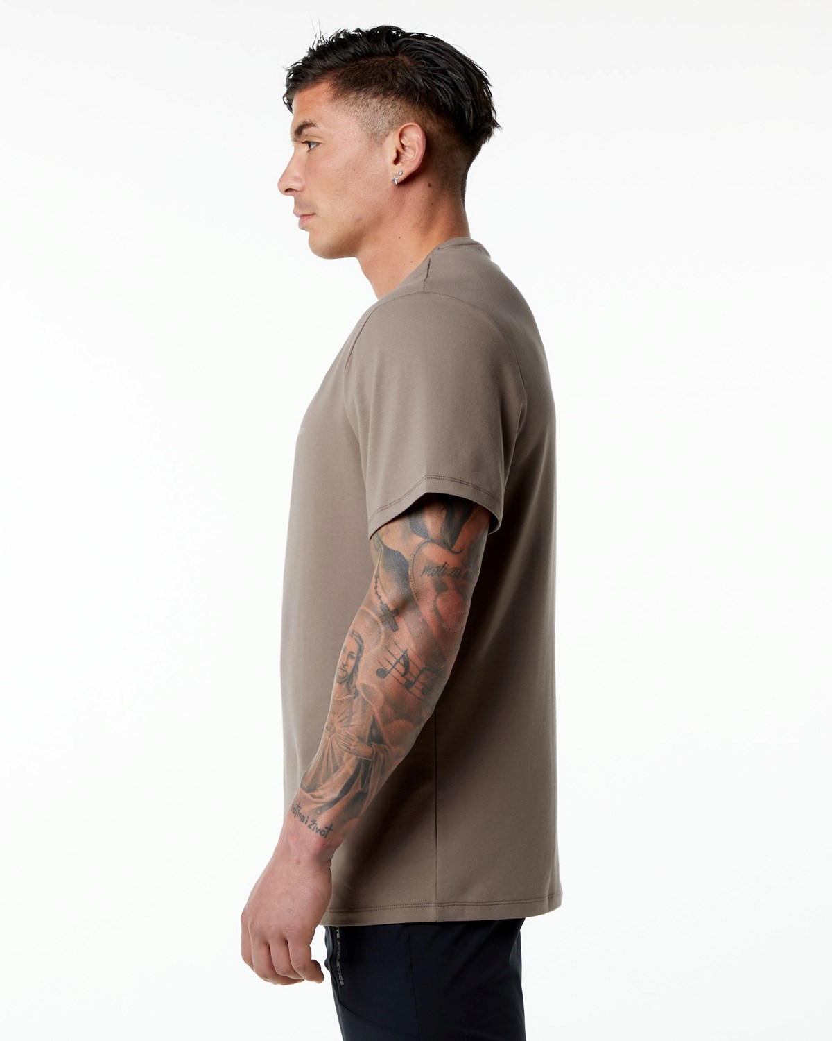 Alphalete Set-In Sleeve Tee Mocha Homme | UCL-32142489