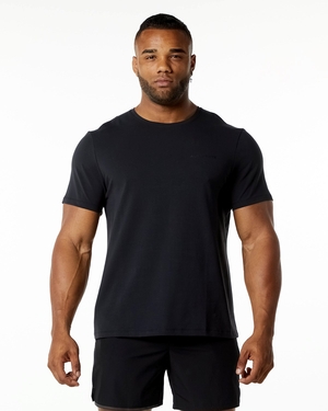 Alphalete Relaxed Fit Tee Blackout Homme | FWW-79186792