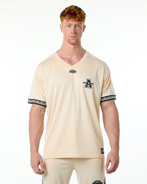 Alphalete Oversized Corta Sleeve Jersey Tan Homme | LFV-48335992