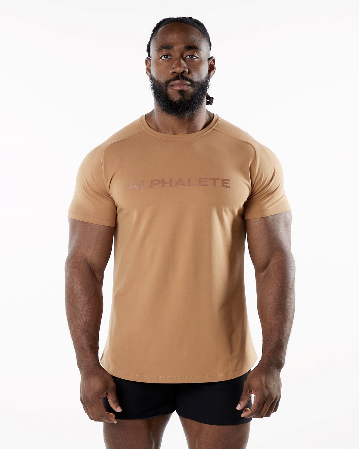 Alphalete Fitted Performance Corta Sleeve Rust Homme | NUC-33521615