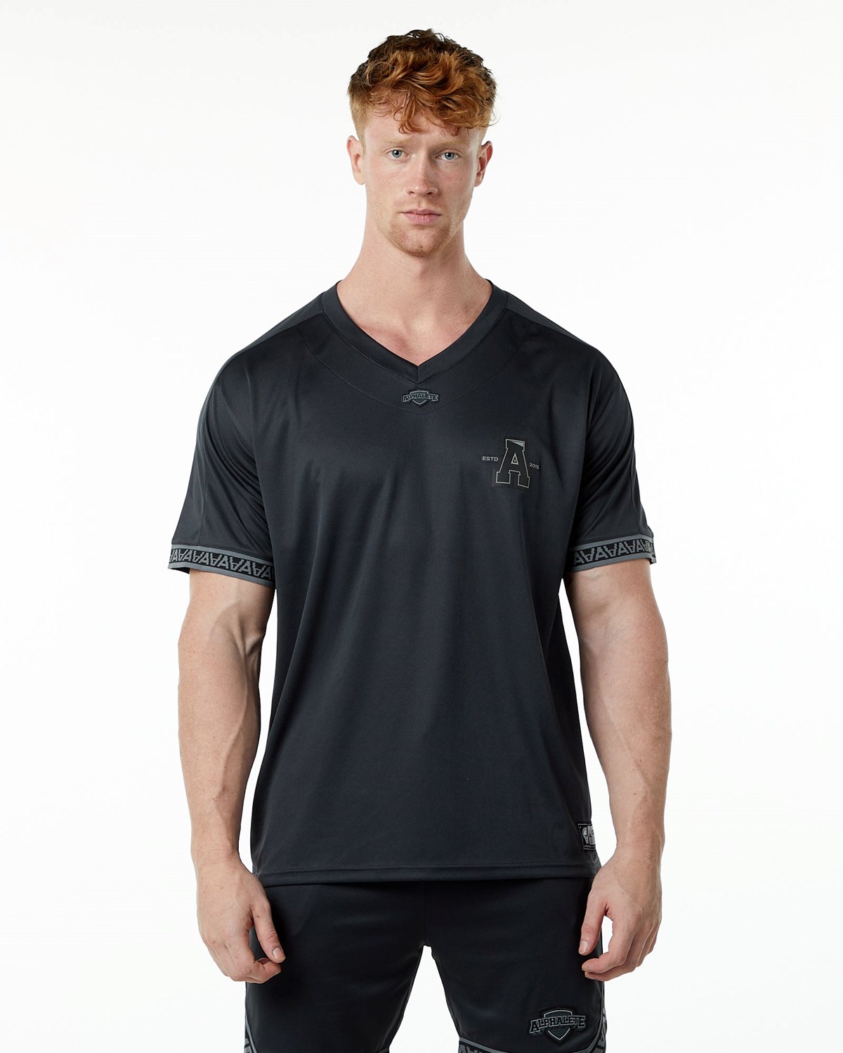 Alphalete Oversized Corta Sleeve Jersey Noir Homme | ZQM-39691729