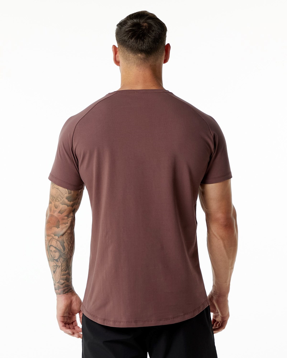 Alphalete Fitted Performance Corta Sleeve Merlot Homme | DFQ-77559425