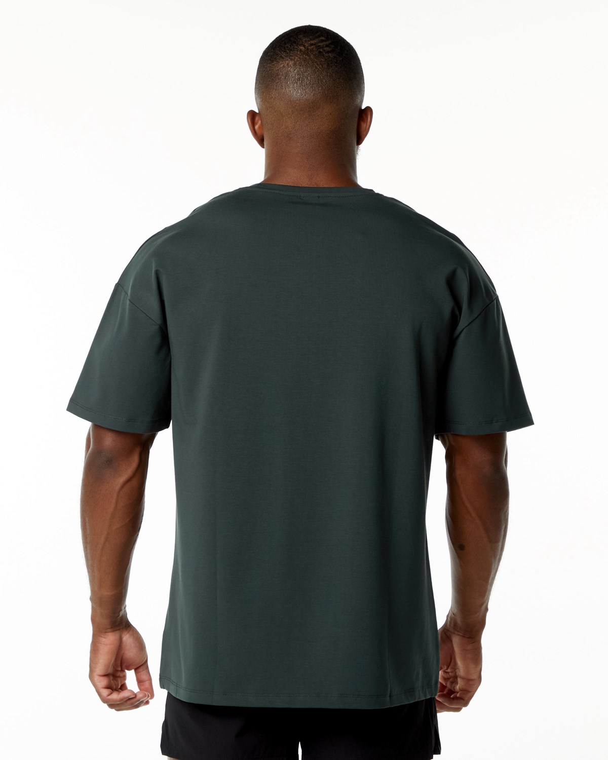 Alphalete Drop Shoulder Tee Vert Homme | ARD-45945696