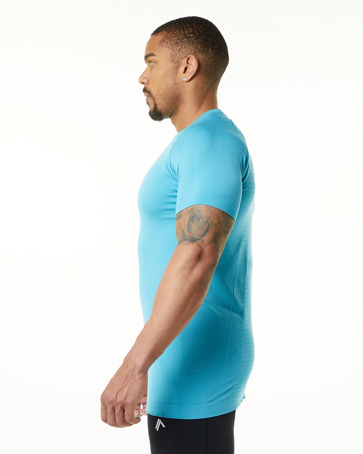 Alphalete High Performance Seamless Corta Sleeve Tee Faded Ocean Homme | HMU-97198225