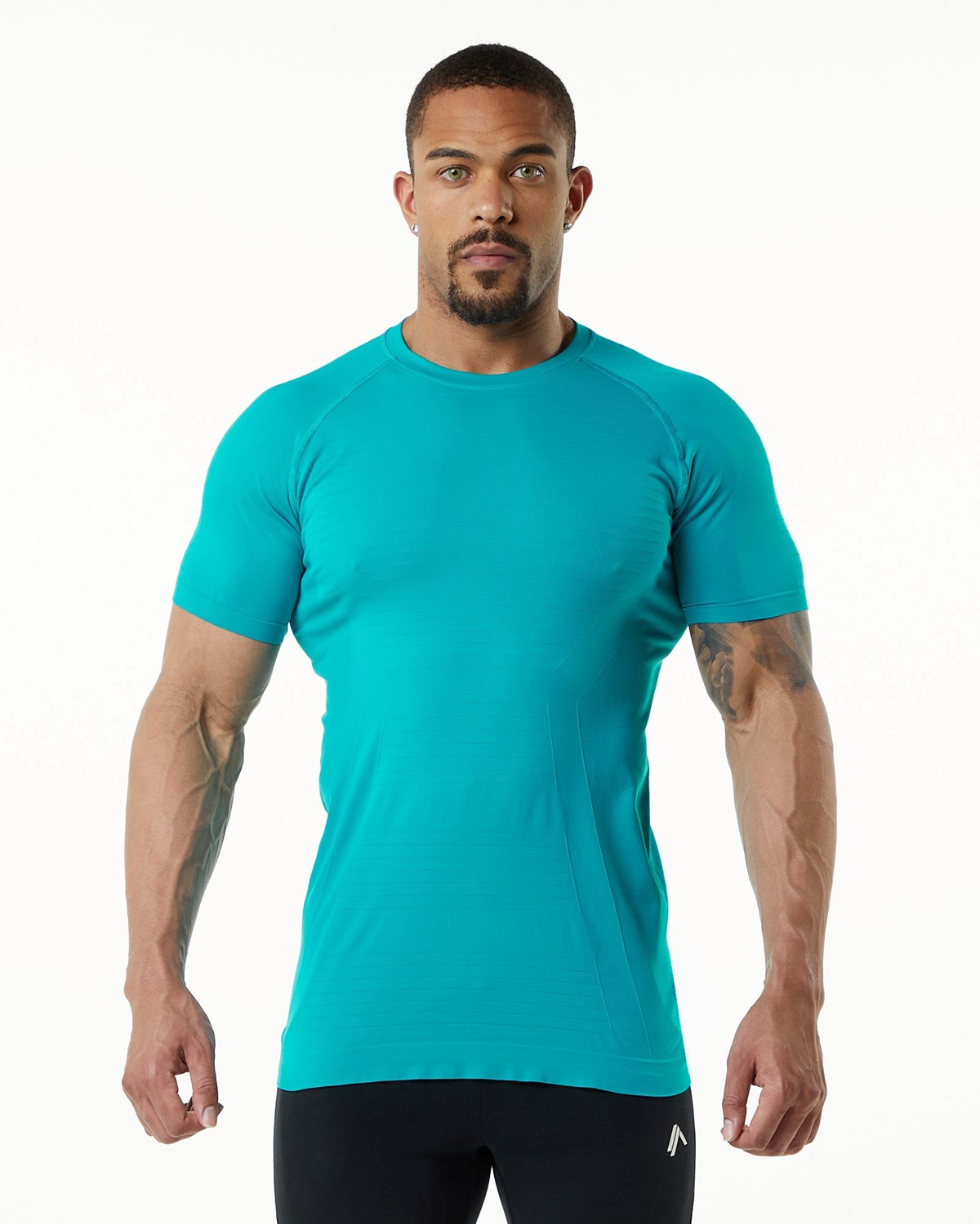 Alphalete High Performance Seamless Corta Sleeve Tee Ocean Homme | RKD-96940023