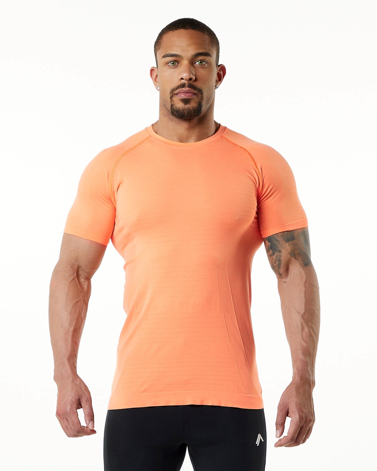 Alphalete High Performance Seamless Corta Sleeve Tee Faded Day Tripper Homme | YXA-99977216