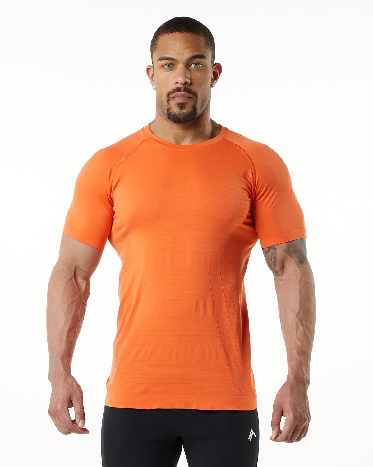 Alphalete High Performance Seamless Corta Sleeve Tee Faded Strawberry Homme | VKH-60149920