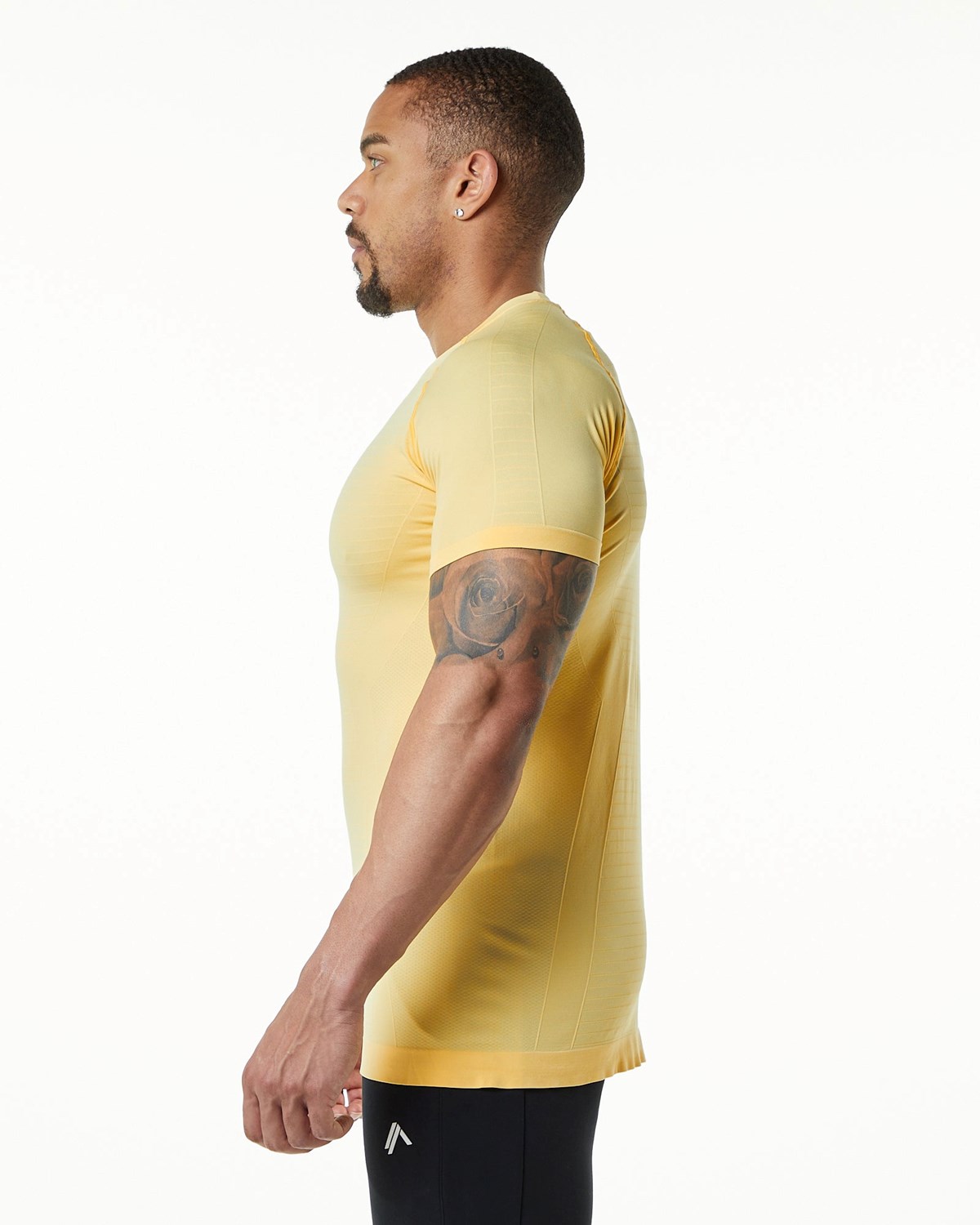 Alphalete High Performance Seamless Corta Sleeve Tee Faded Honey Homme | DIR-63629050