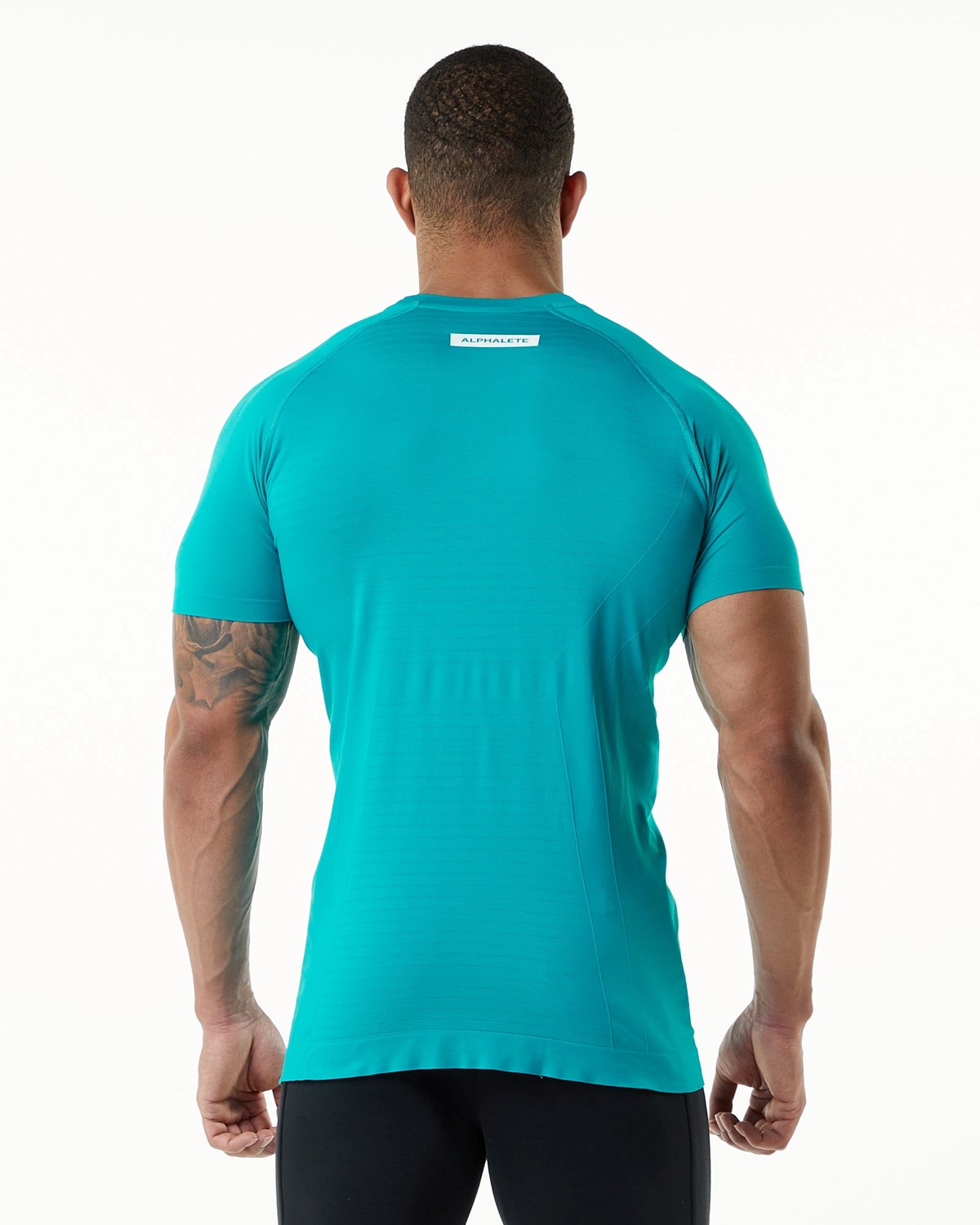 Alphalete High Performance Seamless Corta Sleeve Tee Ocean Homme | RKD-96940023