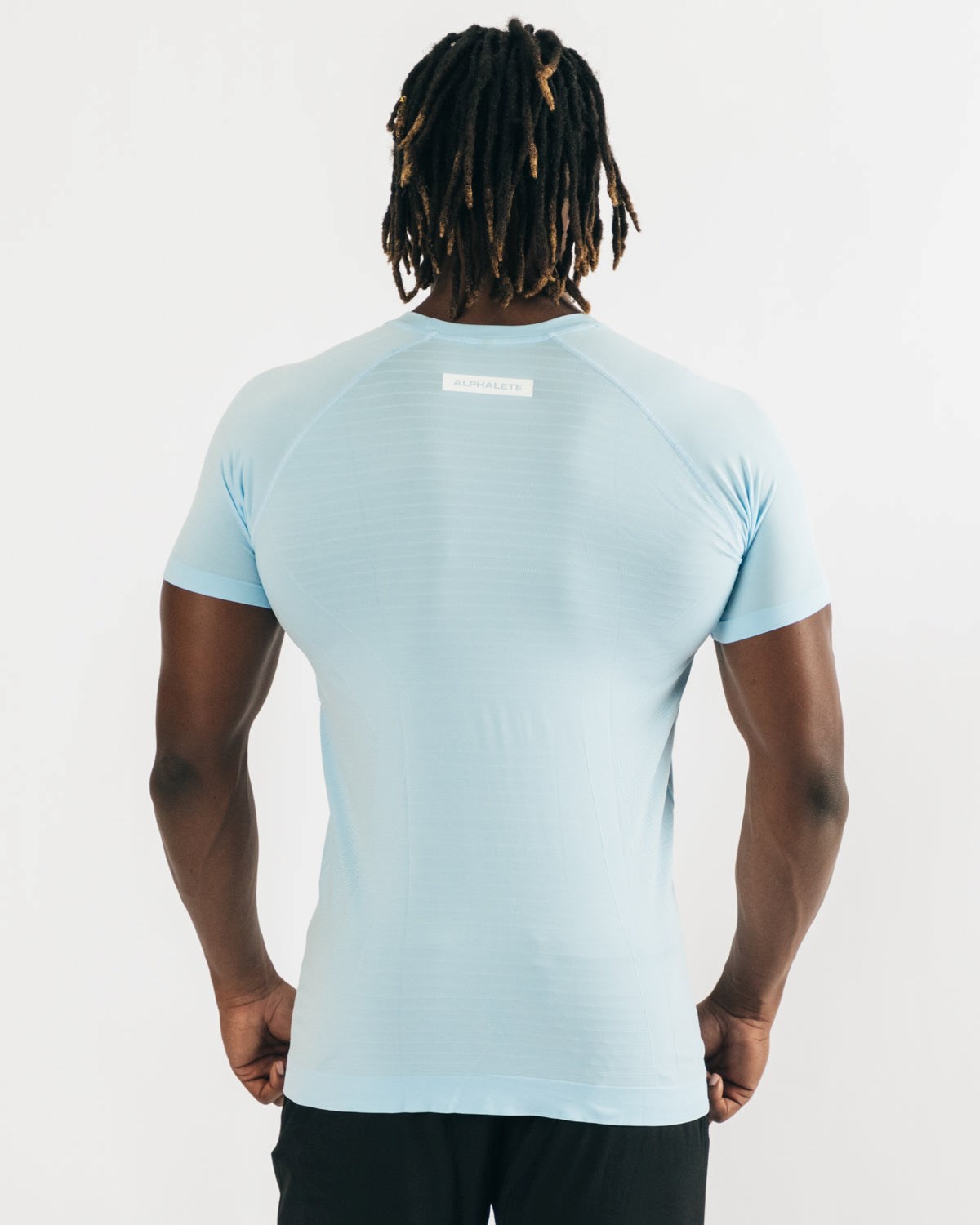 Alphalete High Performance Seamless Corta Sleeve Tee Bleu Homme | DGH-36653736