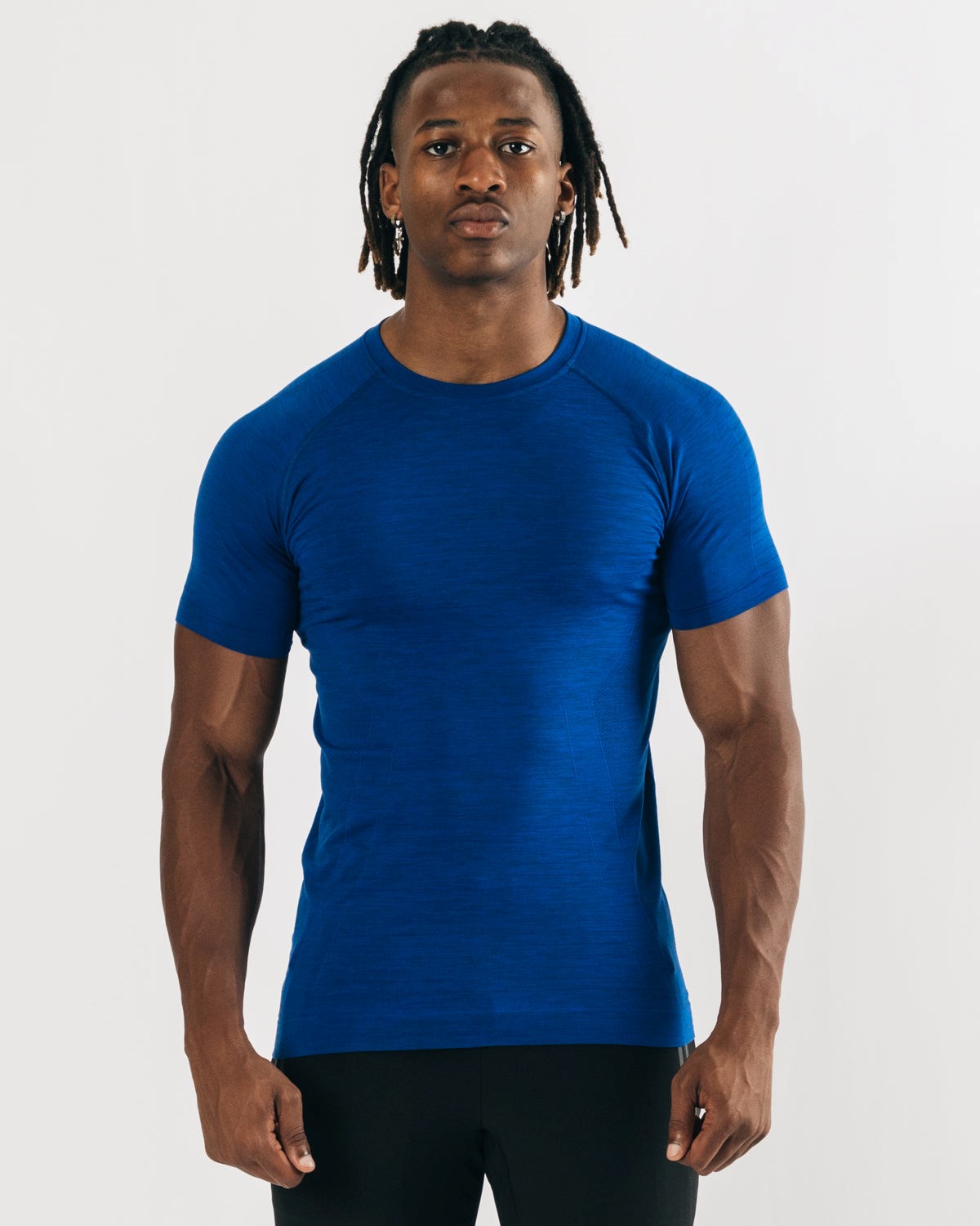 Alphalete High Performance Seamless Corta Sleeve Tee Bleu Homme | YSA-30871519