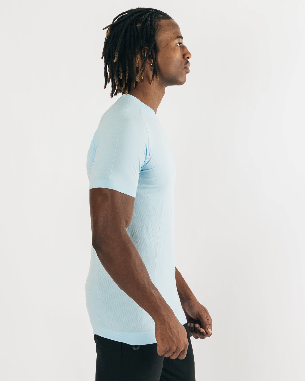 Alphalete High Performance Seamless Corta Sleeve Tee Bleu Homme | DGH-36653736