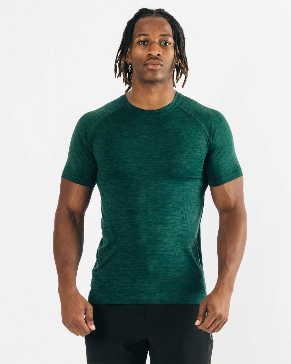 Alphalete High Performance Seamless Corta Sleeve Tee Darkest Pine Homme | GXR-26779157