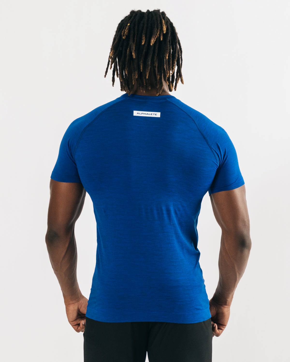 Alphalete High Performance Seamless Corta Sleeve Tee Bleu Homme | YSA-30871519