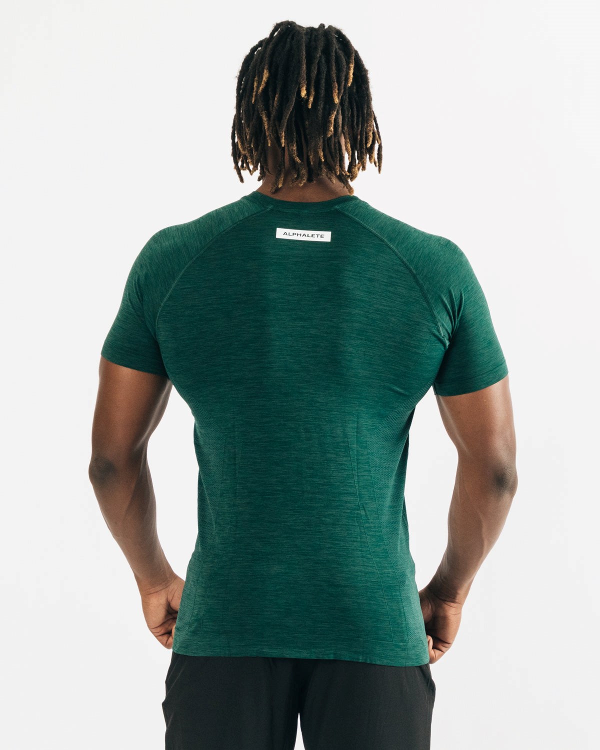 Alphalete High Performance Seamless Corta Sleeve Tee Darkest Pine Homme | GXR-26779157