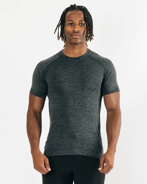 Alphalete High Performance Seamless Corta Sleeve Tee Noir Homme | SJV-14083090