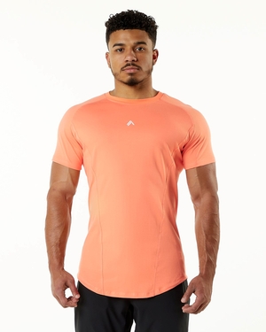 Alphalete High Performance Tee Electric Peach Homme | NEJ-82750988