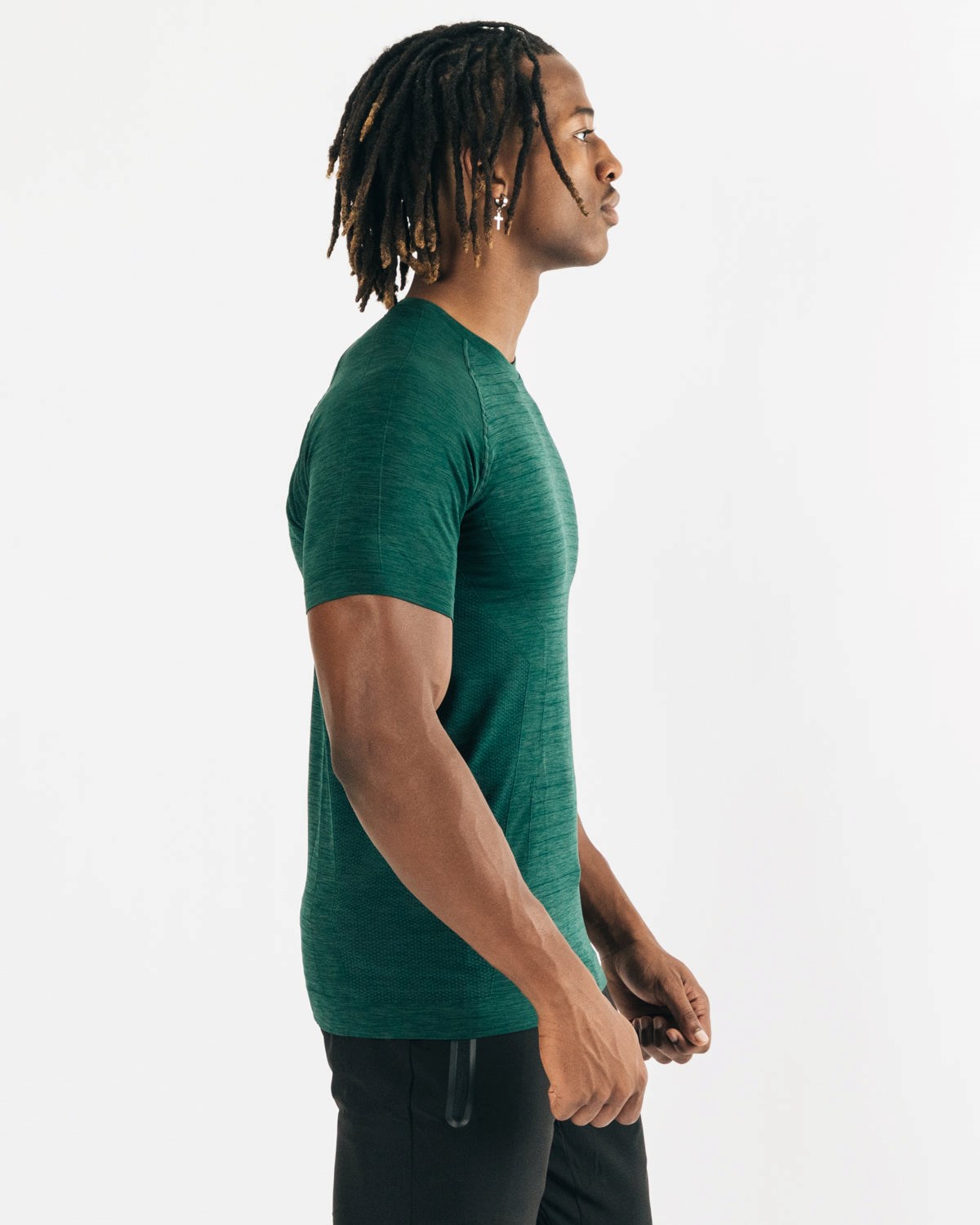 Alphalete High Performance Seamless Corta Sleeve Tee Darkest Pine Homme | GXR-26779157