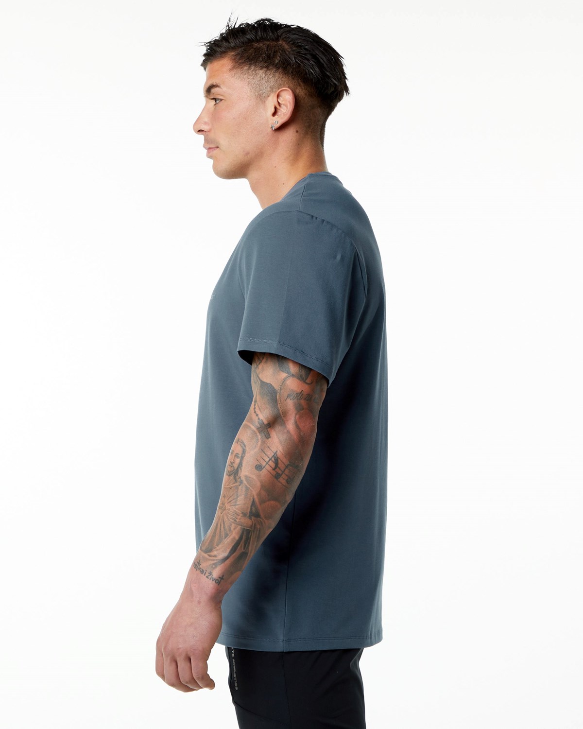 Alphalete Set-In Sleeve Tee Bleu Homme | FNV-71596495