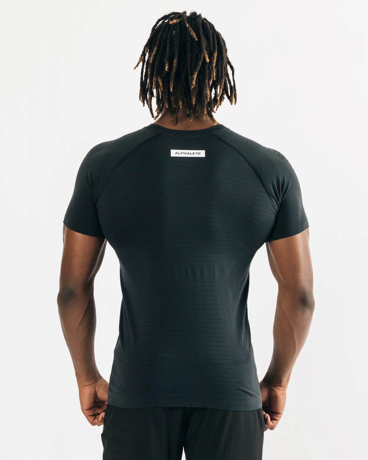 Alphalete High Performance Seamless Corta Sleeve Tee Noir Homme | LOZ-41865269