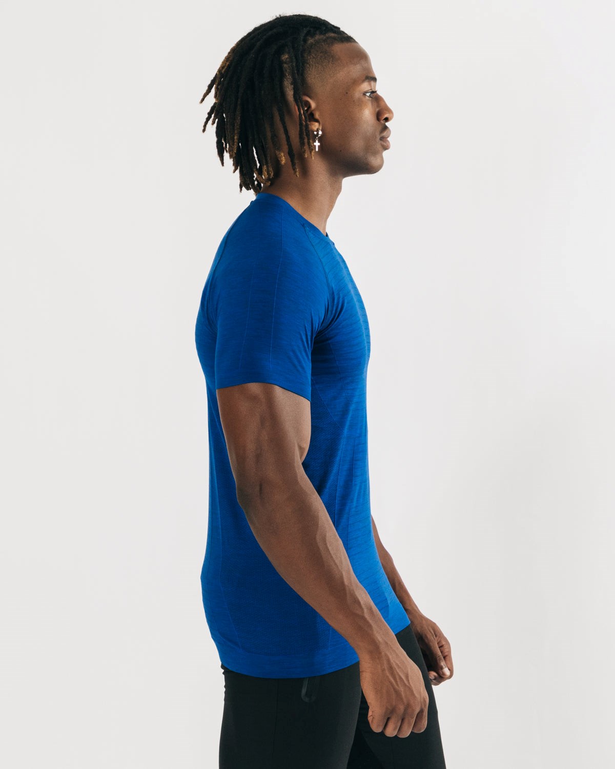 Alphalete High Performance Seamless Corta Sleeve Tee Bleu Homme | YSA-30871519