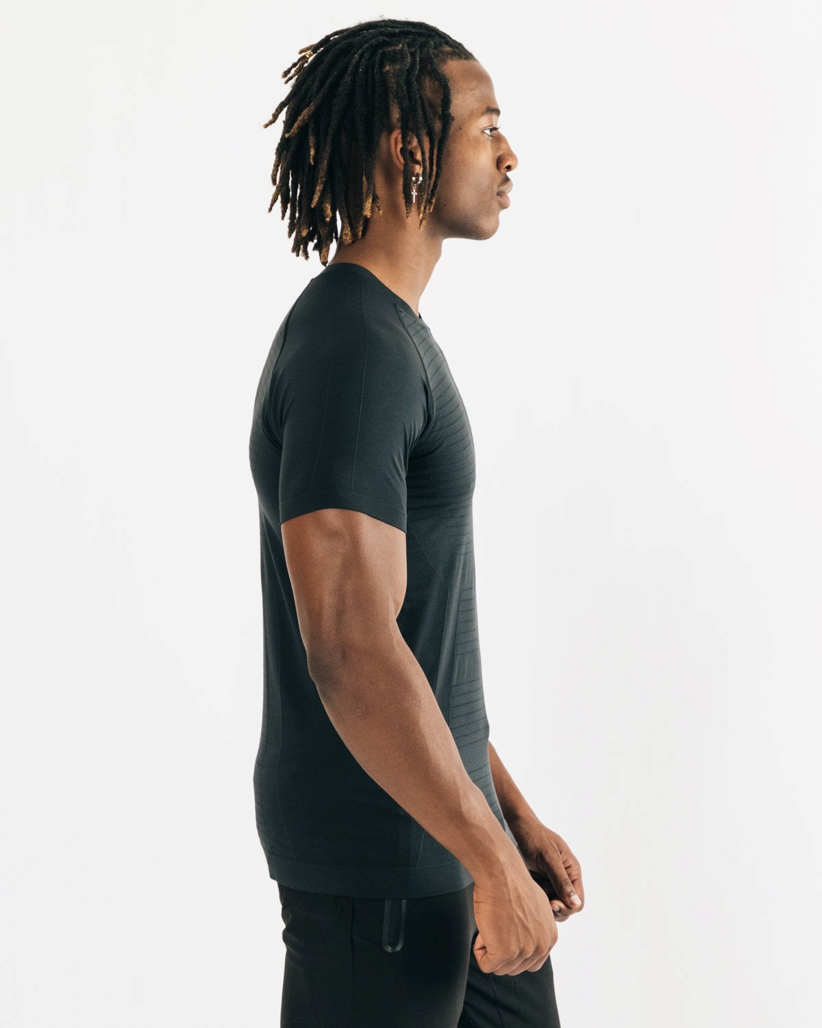 Alphalete High Performance Seamless Corta Sleeve Tee Noir Homme | LOZ-41865269