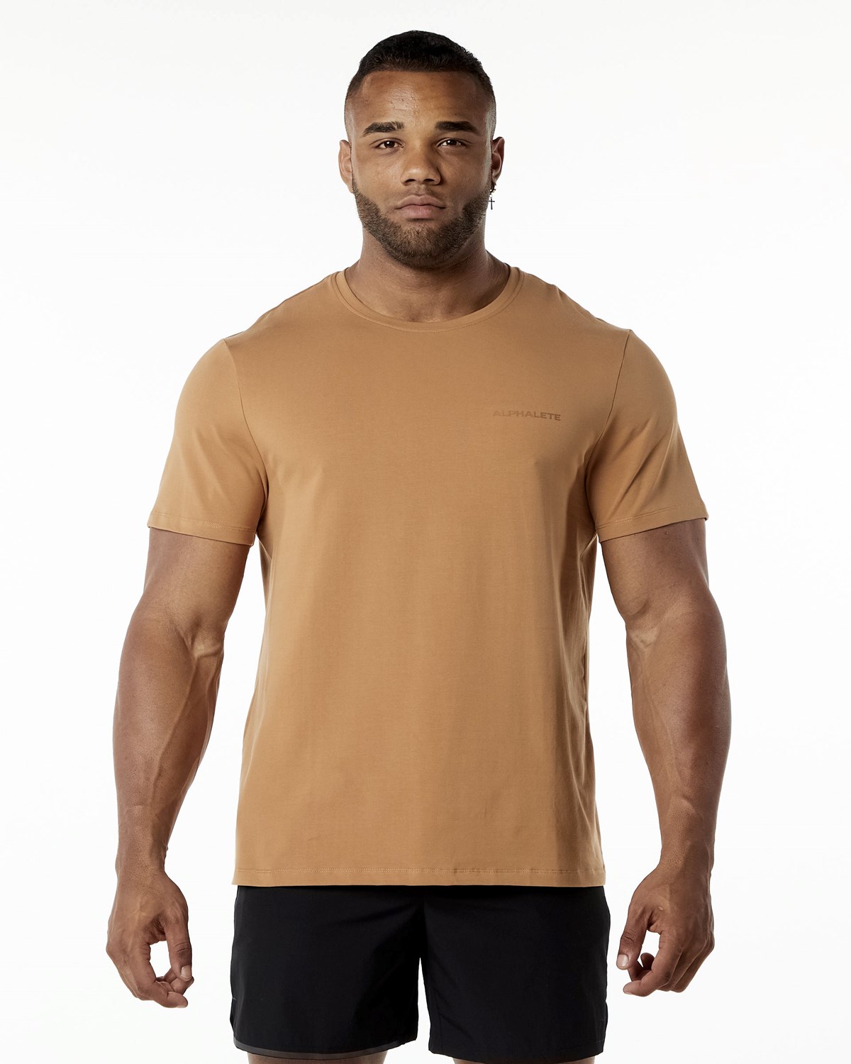 Alphalete Relaxed Fit Tee Rust Homme | RVM-87975149